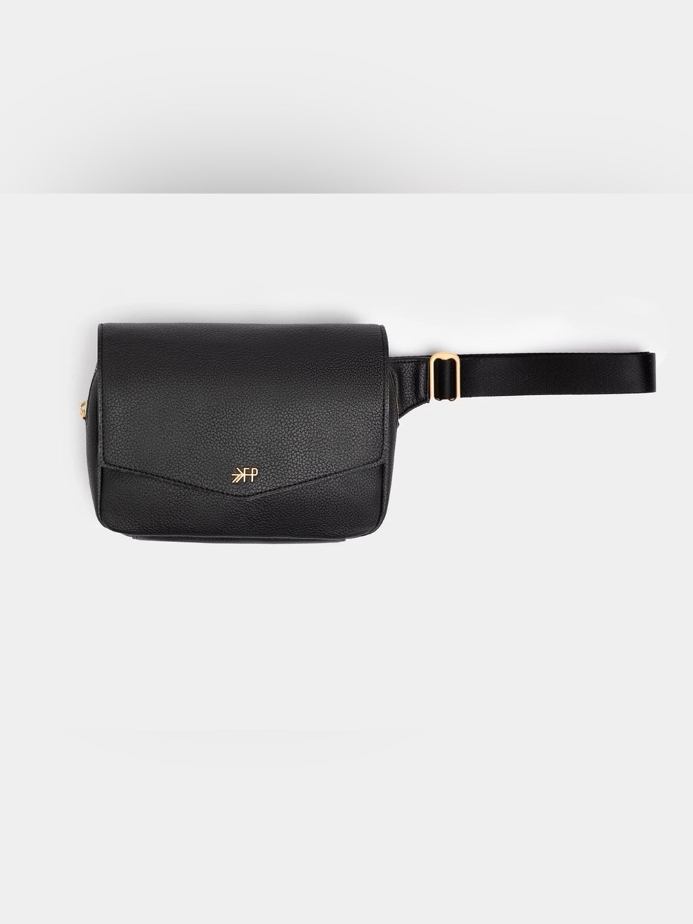Freshly Picked Ebony Classic Pebbled Vegan Leather Belt Bag